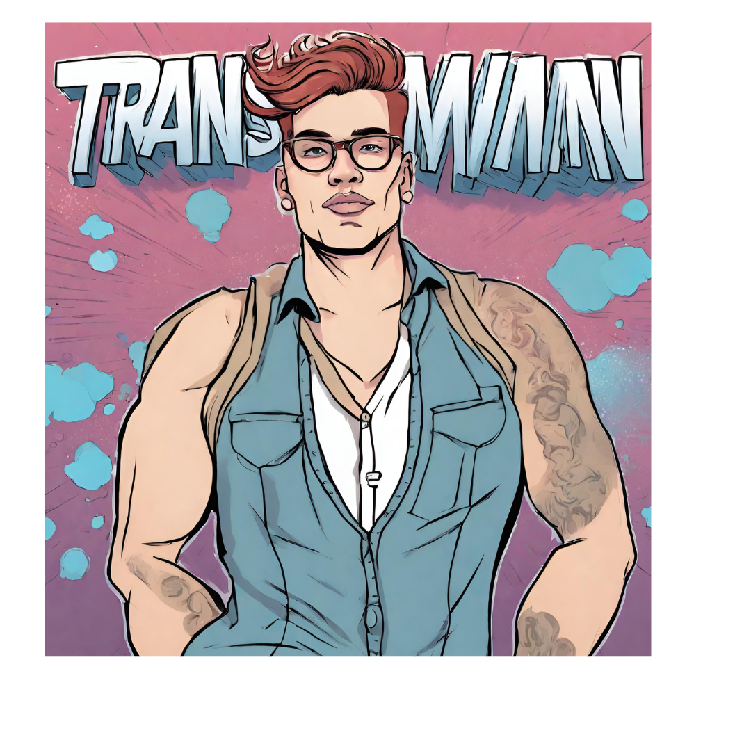 Hombre trans, estilo comic